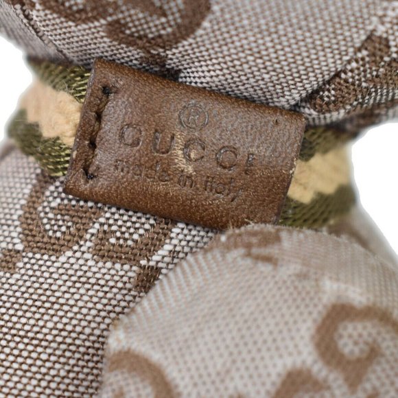Authentic GUCCI GG Pattern Teddy Bear Bear Bag Plush Doll Stuffed Toy Brown Ital - Picture 8 of 10